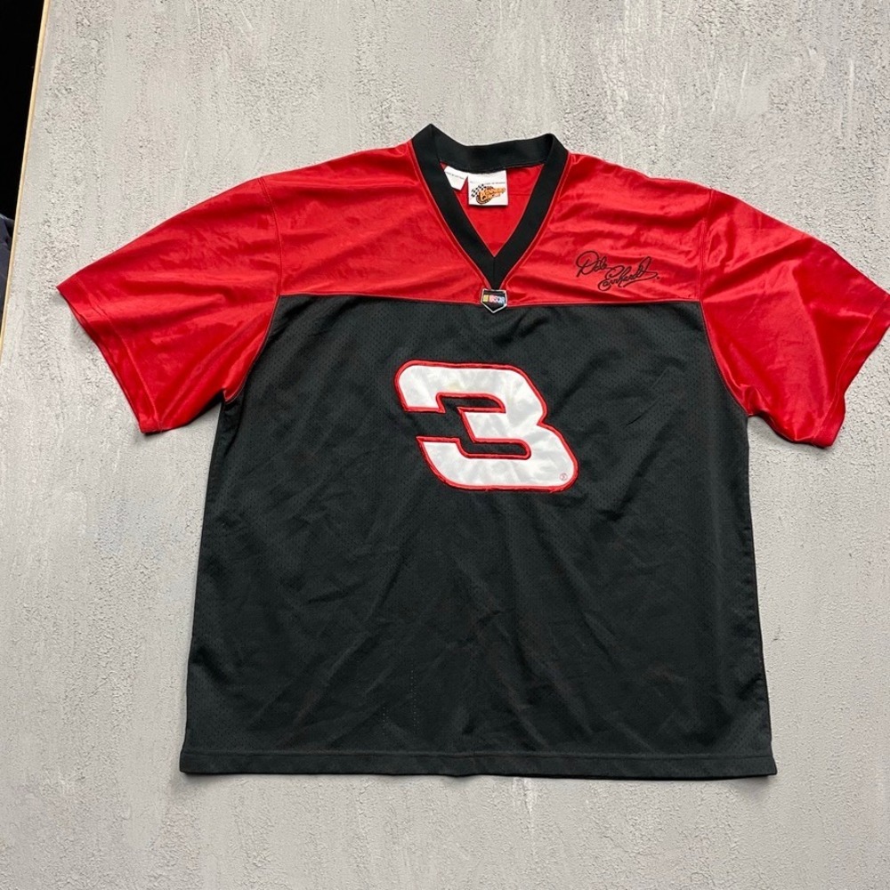 Vintage Dale Earnhardt NASCAR Jersey Men XL Black Red 90s Winners Circle